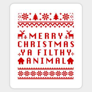 Merry Christmas Ya Filthy Animal Sticker